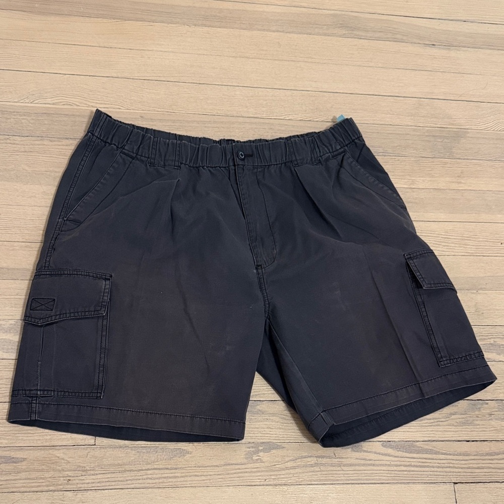 TOMMY BAHAMA Men’s Dark Gray Relax Elastic Waist Drawstring Cargo Shorts Size XL